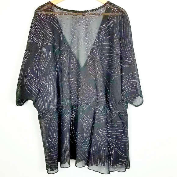 🎉Sparkly Glitter Sheer Tunic Plus Size 4X - Picture 2 of 7